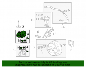 GMC Terrain 10-17 Master cylinder reservoir