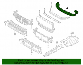 Lower radiator deflector Volvo XC60 18-23