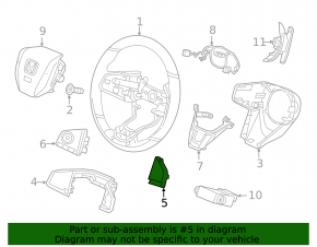 Control buttons right on the steering wheel Honda CRV 19-22 for heated steering wheel