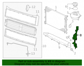 Right radiator deflector VW Atlas 21-23 2.0T