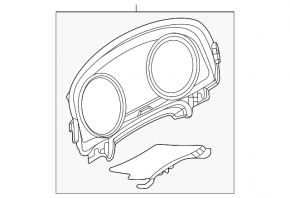 Instrument cluster cover VW Atlas 20-23 gray