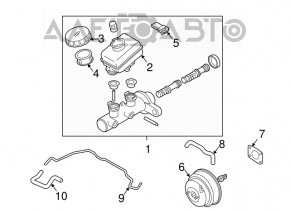 Nissan 350z Brake Master Cylinder and Reservoir
