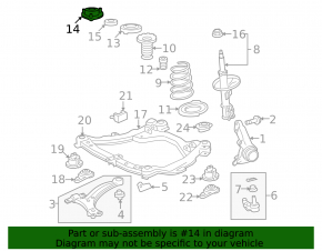 Front support right Lexus ES350 07-12 GSP