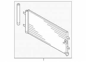 Air conditioning condenser radiator Audi A6 C7 16-18 2.0T, 3.0T
