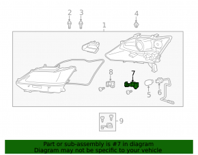 Left headlight mount for Lexus GS350 GS450h 13-15 pre-restyling