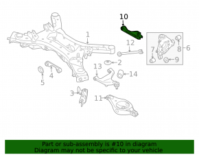 Rear right transverse control arm Nissan Pathfinder 13-20 rusty