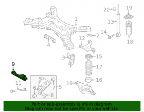 Rear right transverse control arm Nissan Pathfinder 13-20 rusty