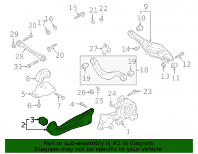 Rear right longitudinal control arm for Audi Q3 83A 19-25