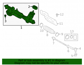 Steering rack VW Taos 22-25