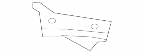 Front bumper mount, right, Infiniti Q60 17-20