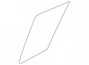 Door glass triangle rear right vent Nissan Leaf 11-17