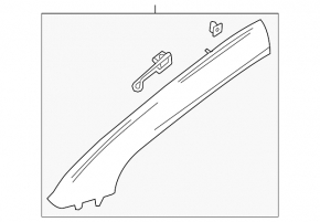 Chevrolet Volt 16 right front pillar trim - gray