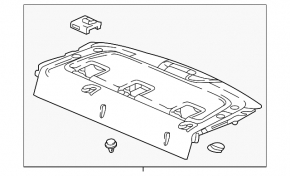 Rear shelf Honda Accord 18-22 black