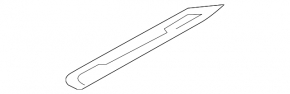Door sill trim rear left outer Hyundai Santa FE Sport 13-18 black