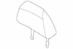 Rear left headrest for Nissan Rogue 21-24, leather, black