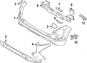 Left rear bumper mount for Hyundai Kona 23-25 Electric