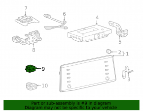 Microphone in the ceiling Lexus RX350 RX450h 20-22 with gray overlay