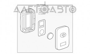 Toyota Highlander 14-19 smart 4 button key