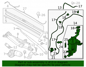 Kia Niro 23 washer reservoir - with neck, sensor and lid