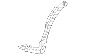 Left lower front bumper bracket for Mercedes GLS 17-19, AMG pack