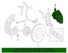 Front left caliper Mercedes C-class W205 300/350e/350h/400 15-21