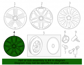 Wheel disk R20 x 9.5J Mercedes GLC 20-22 AMG pkg