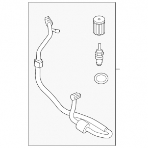 Air conditioning hose compressor-heater Ford Transit Connect MK2 13-18 2.5