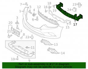 Mazda 6 14-17 Front Bumper Reinforcement