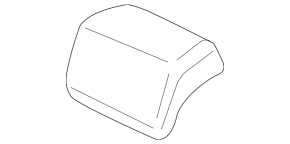 Rear right headrest for Ford Escape MK3 2017-2019, black fabric, gray stitching