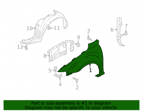 Front right wing Mazda6 03-08 SPORT, white