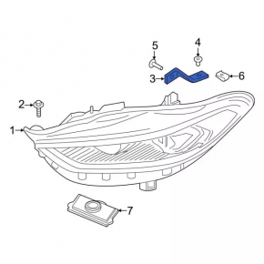 Headlight mount upper left Ford Fusion mk5 17-20