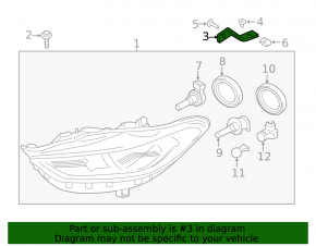 Headlight mount upper left Ford Fusion mk5 17-20