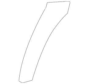 Black rear right inner fender arch trim for Land Rover Range Rover Velar 18-23
