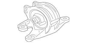 Left engine mount Mitsubishi Galant 03-13 2.4