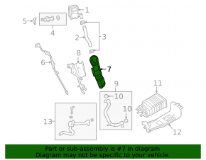 Carbon canister absorber assembly Mazda 3 19- 2.5 upper
