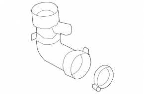 Intercooler pipe intake upper right Mini Cooper Clubman R55 07-14 1.6 turbo