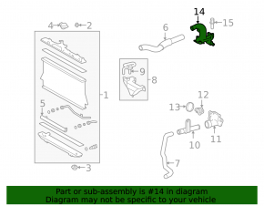 Cooling system flange Lexus RX400h 06-09