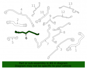 Cooling system hose BMW 7 G11 G12 16-22