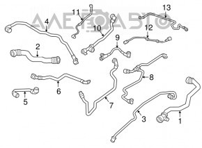 Cooling system hose BMW 7 G11 G12 16-19 lower, 3.0