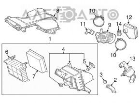 Air intake Lexus RX450h 16-22