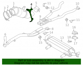 BMW 3 G20 20-26 B58 Catalytic Converter Bracket