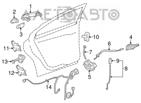 Chevrolet Volt 11-15 rear left door stop