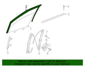 Front right windshield seal for Mercedes W221