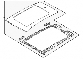 Metal roof for VW Taos 22-25 with panoramic windows