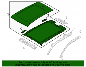 Metal roof for VW Taos 22-25 with panoramic windows