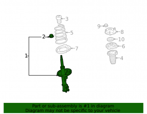 Front right shock absorber for Toyota Highlander 2001-2007