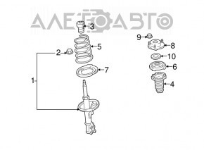 Front right shock absorber for Toyota Highlander 2001-2007