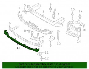 Lower front bumper reinforcement for BMW 7 G70 23-25 Bumper support