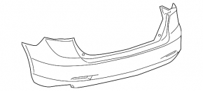 Bare rear bumper for Toyota Venza 2015