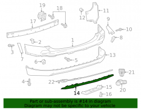 Lower rear bumper trim for Toyota Rav4 2016-2018